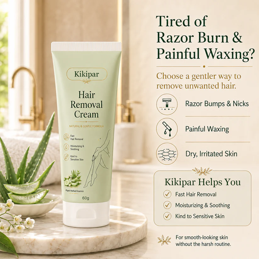 Kikipar Natural Gentle Hair Removal Cream | For Women & Men, Sensitive Skin