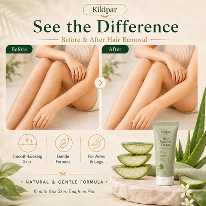 Kikipar Natural Gentle Hair Removal Cream | For Women & Men, Sensitive Skin