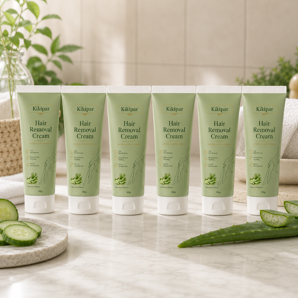Kikipar Natural Gentle Hair Removal Cream | For Women & Men, Sensitive Skin